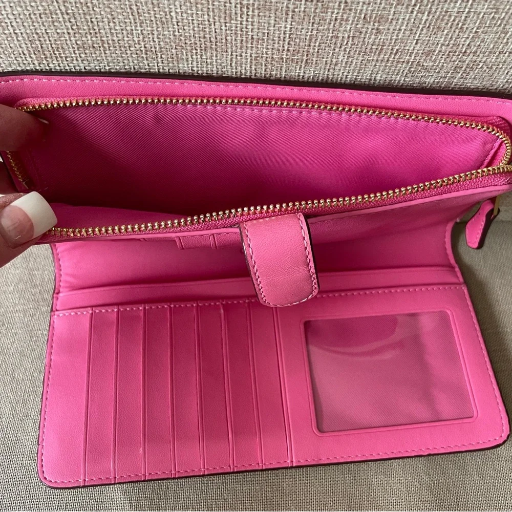 Coach Vibrant Pink Women's Wallet - Picture 5 of 10